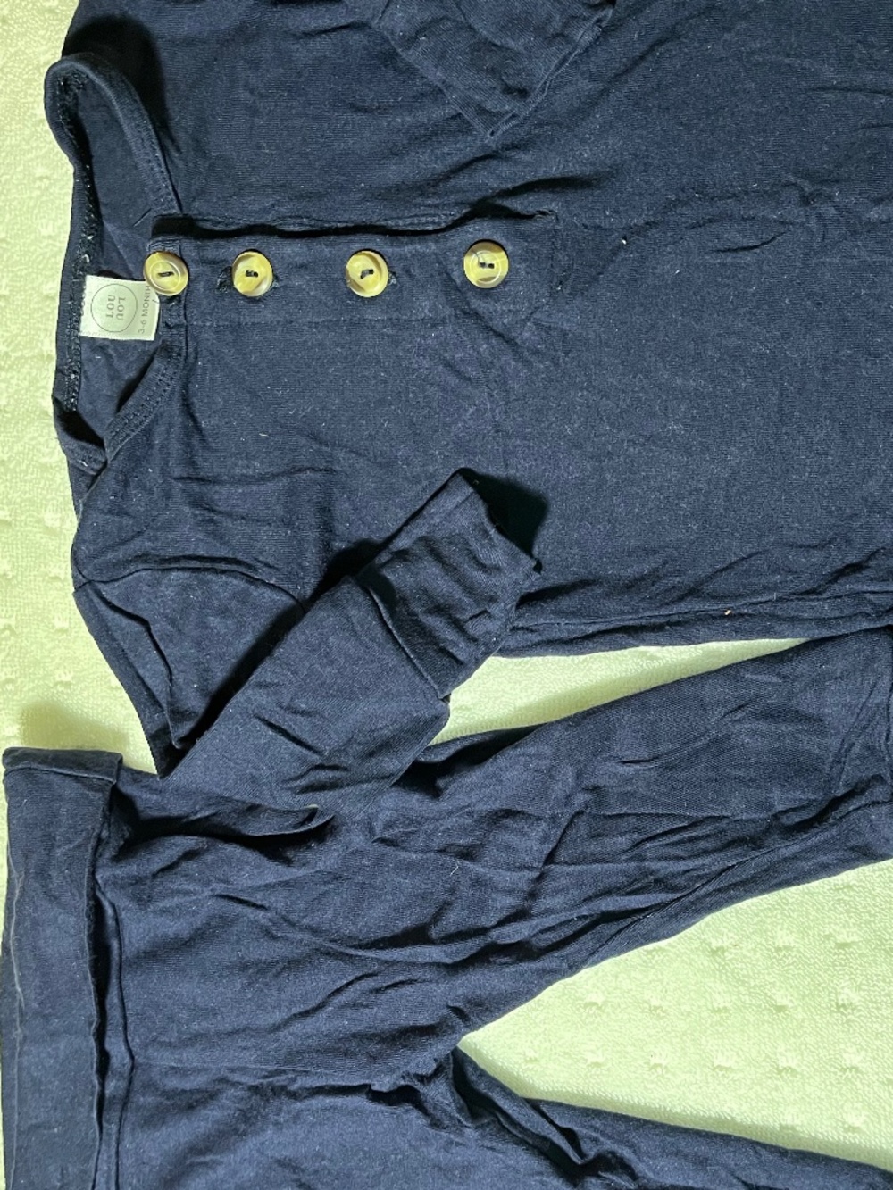 Lou Lou & Company 2 piece infant set in Navy Blue